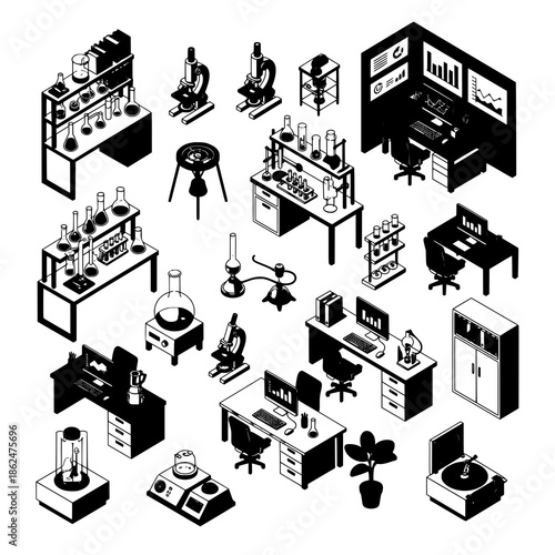 Remote Working Flat Vector Illustration Set Work From Home Concept