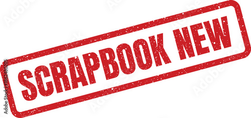 Distressed red scrapbook new rectangular rubber stamp texture for creative hobby projects and artisanal crafting announcements or product launches