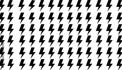 Lightning bolt, energy icon, electricity symbol, black silhouette, power vector, minimal design, electric flash, grid pattern, thunder shape, voltage art