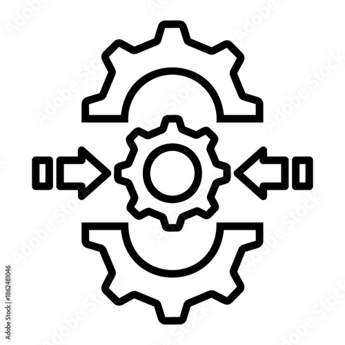 data integration Line Icon