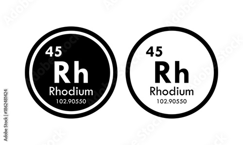 rhodium icon set. vector template illustration  for web design