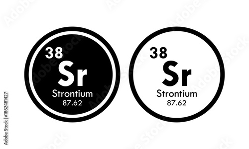 strontium icon set. vector template illustration  for web design