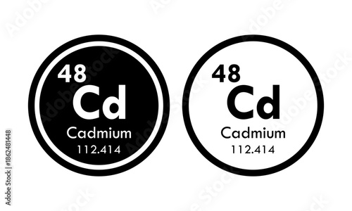 cadmium icon set. vector template illustration  for web design