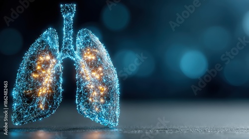 Abstract Lungs with red human bronchial tree structure. Lungs anatomy,left and right bronchus, bronchioles,Medicine cure tuberculosis, pneumonia, asthma. Abstract health care medical concept.
