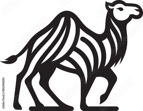 A cute zebra cartoon vector illustration featuring a wild black and white striped safari animal isolated on nature background