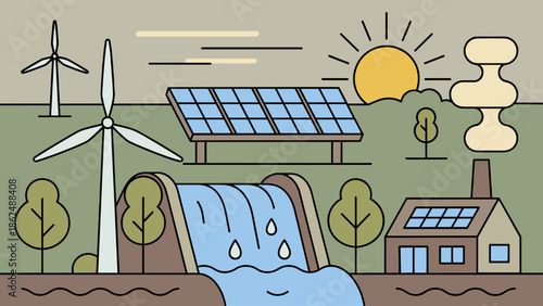 Clean Renewable Energy Sources Powering a Sustainable Environment