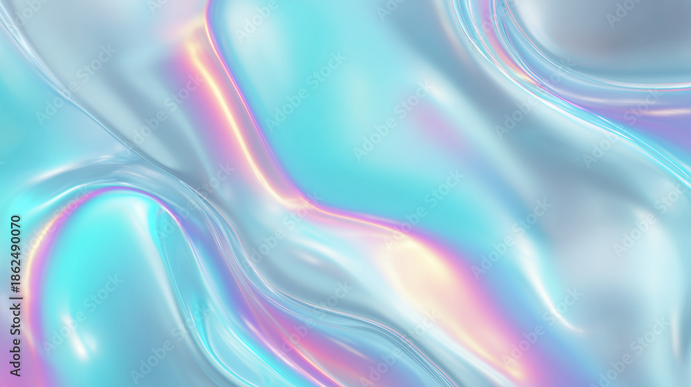 Fototapeta premium Abstract Chromatic Waves Reflecting Futuristic Light Background