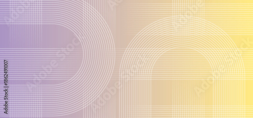 線と曲線で作られた紫から黄色のグラデーションアブストラクト背景素材