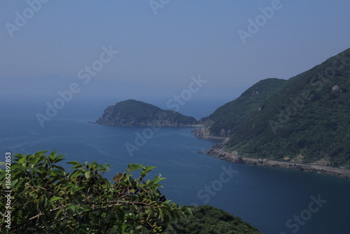 高知県　国道43号線一切から見た風景
