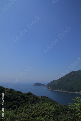 高知県　国道43号線一切から見た風景