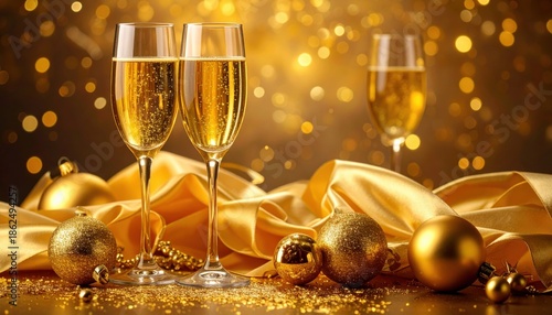 Generated image toast with gold decoration