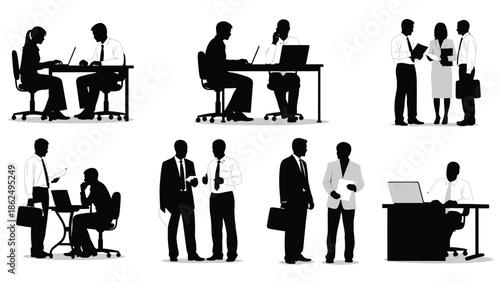 Business professionals working together in office