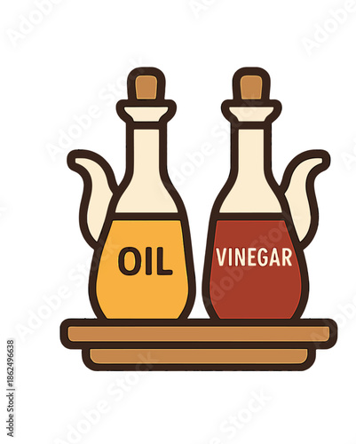 Oil and Vinegar Bottles.