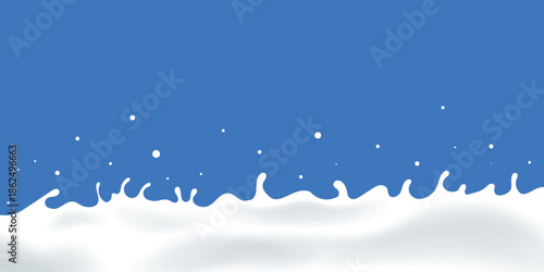 splash shape on milk wave product design element