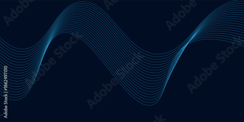 Abstract curve wave graphic design background. Concept for luxury, decoration, celebration, seson and advertising. 3d illustration rendering