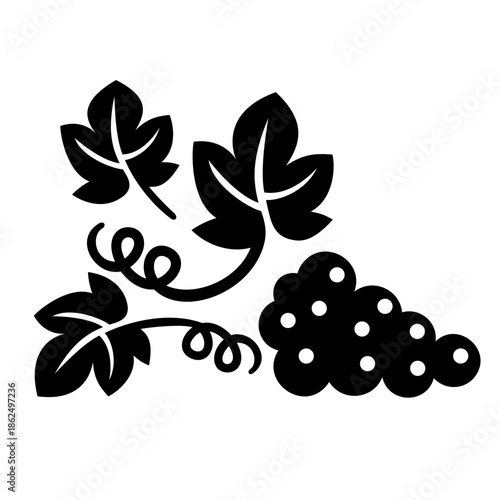 Grape Vine Leaf Illustration Vector
