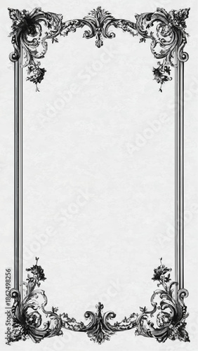 ornate frame with clipping path