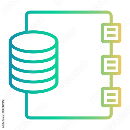 data integration Line Gradient Icon