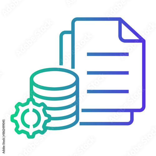 data integration Line Gradient Icon