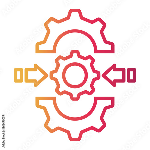 data integration Line Gradient Icon