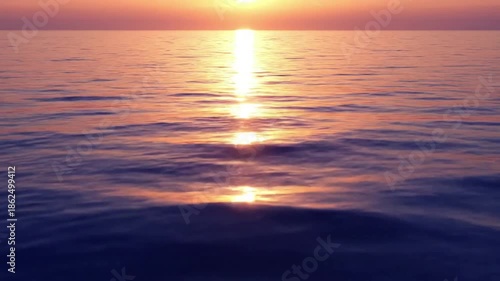 Abstract Water Canvas ocean reflections summer Close up of gentle waves distorting and reforming reflections, creating dynamic