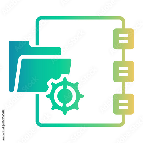 data integration Gradient icon