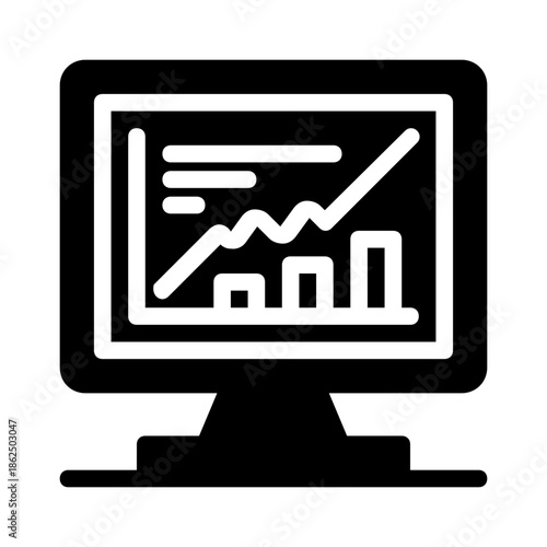 Monitor screen showing financial data for analysis. Perfect for finance blogs, investment websites, presentations, and educational content on stock markets.
