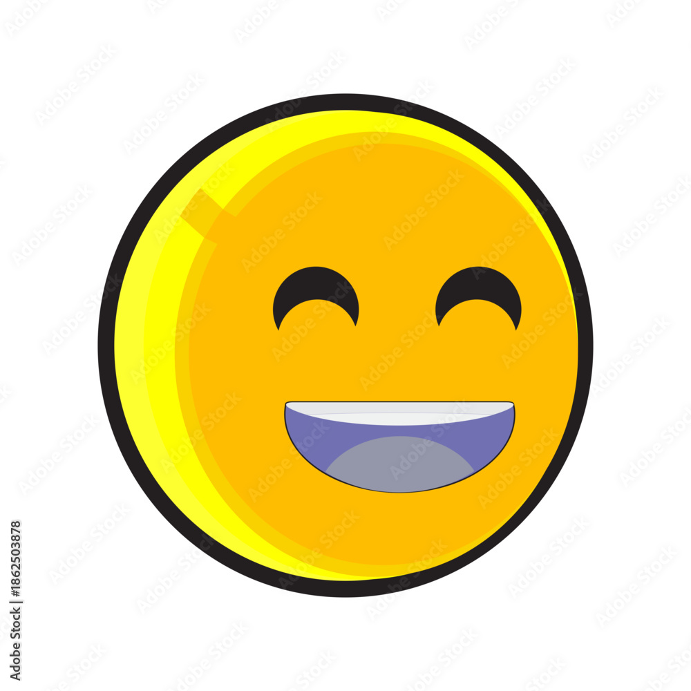 Fototapeta premium 3d smiley face with smile