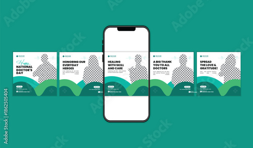 National Doctor’s Day Instagram Carousel Banner for Healthcare Appreciation