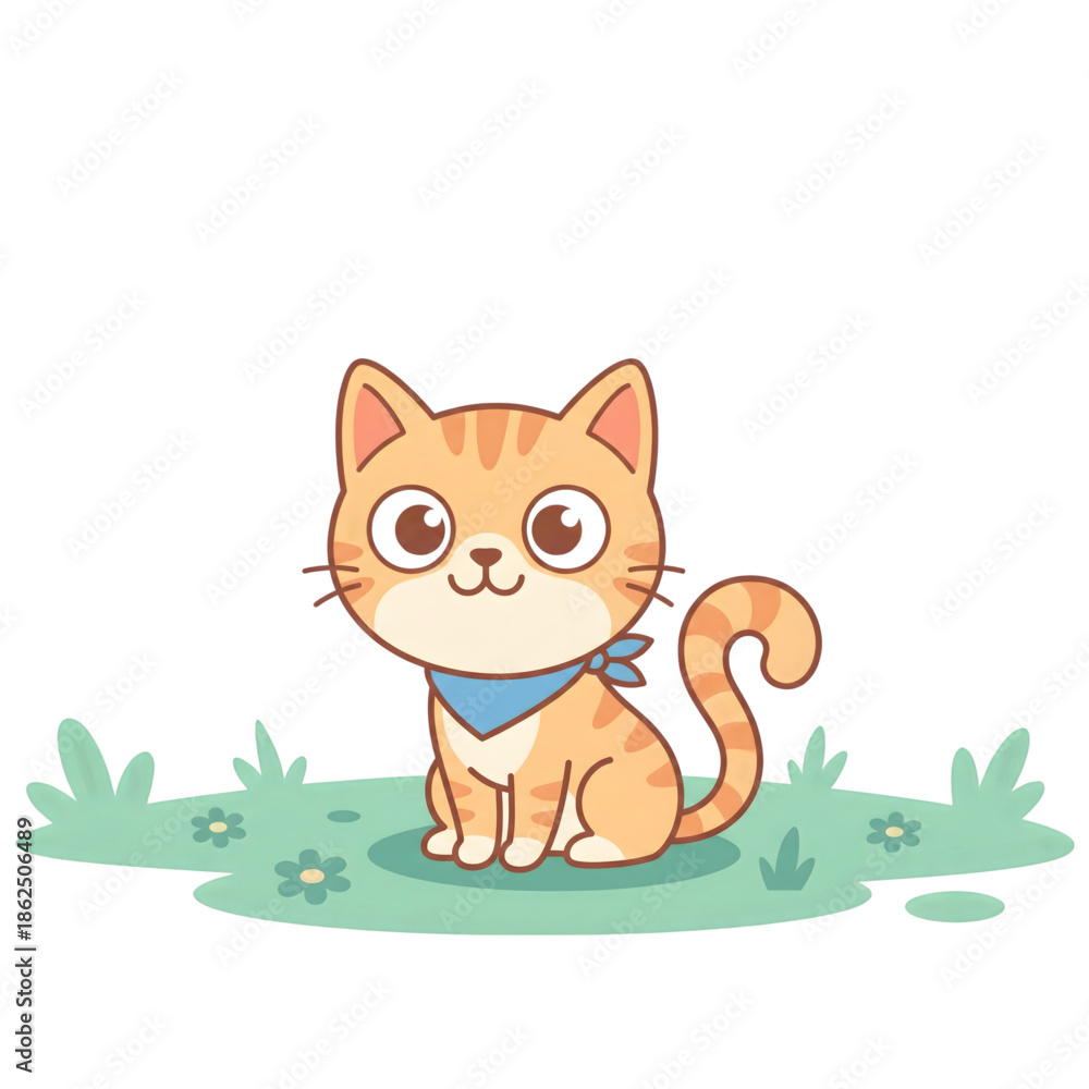 Fototapeta premium Cat Emotions Vector Collection