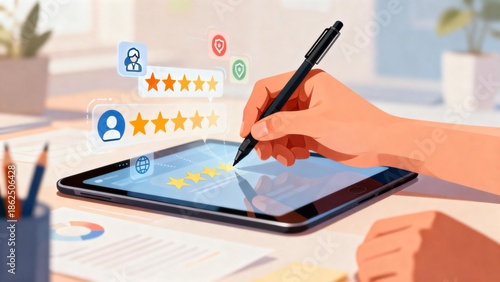 Hand rating on digital tablet