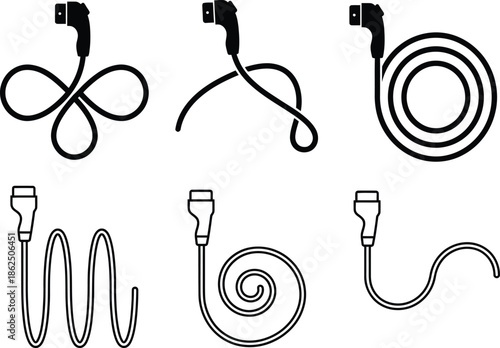 Electric Vehicle Charging Cables: Various Configurations