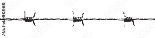 stipple barbed wire. design element for poster