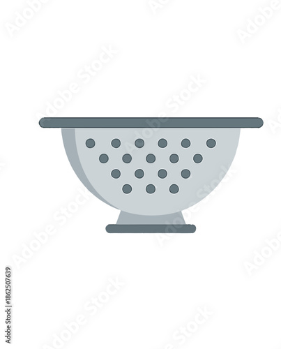 Colander Kitchen Utensil Illustration.