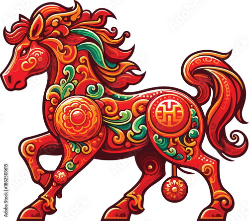 horsew shio vector cartoon