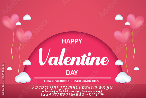Festive Valentine typography inspired by 14 February, perfect for love posters, social media graphics, greeting cards and vector font projects.