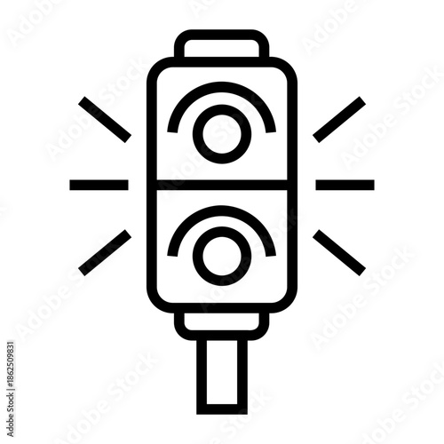 public transportation Line Icon