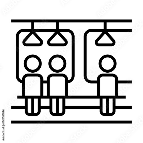 public transportation Line Icon