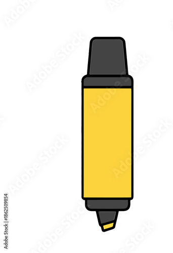 Yellow Vape Pen Illustration.