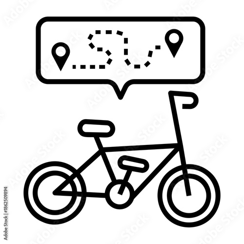 public transportation Line Icon