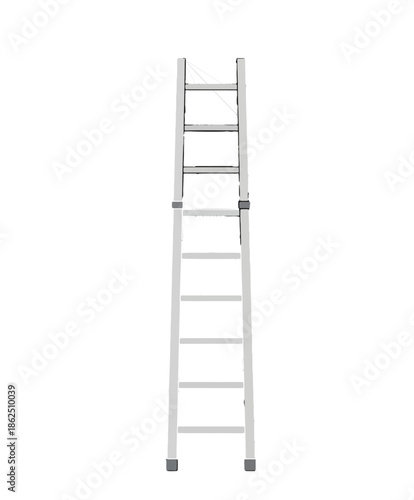 White Metal Extension Ladder.