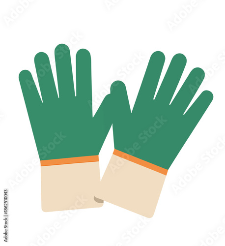Pair of Green Gardening Gloves.