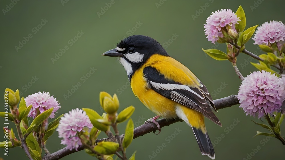 Fototapeta premium great tit on a branch