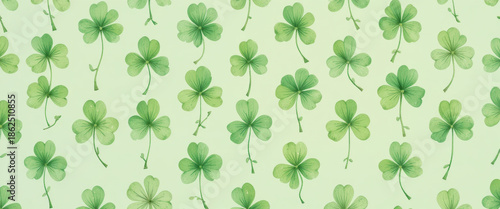Clover shamrock leaf green pattern nature luck foliage clover shamrock leaf green pattern nature luck foliage repeat background creates cheerful