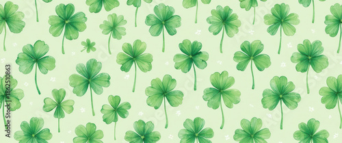 Clover shamrock leaf green pattern seamless spring luck foliage nature repeat clover shamrock leaf green pattern seamless spring luck foliage
