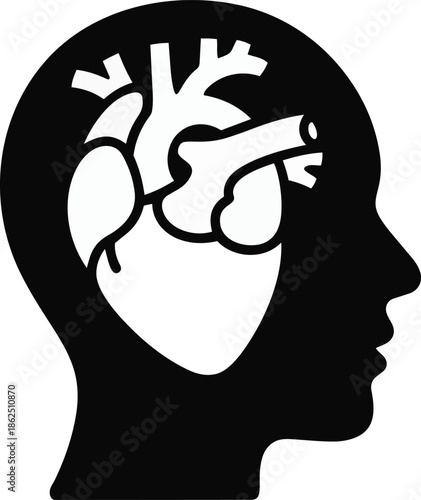 Simple black and white icon illustration depicting a lunch box container