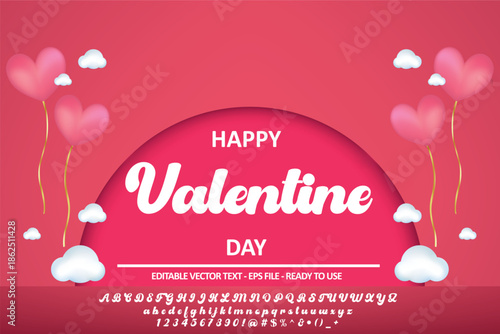 Romantic Valentine lettering crafted for February 14 themes, suitable for love quotes, posters and professional EPS typography designs.