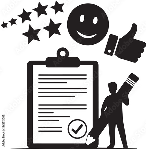 A person giving a thumbs up to a checklist