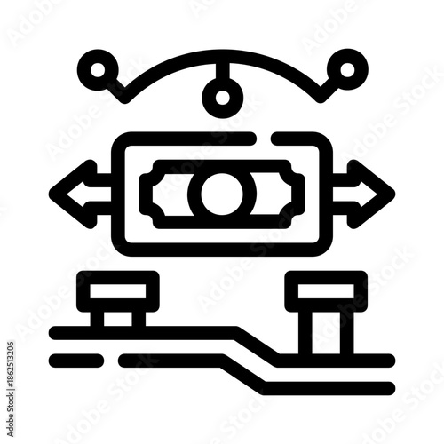 Modern atm system with digital touchscreen interface. Perfect for financial technology concepts or banking product presentations. Banking technology design.
