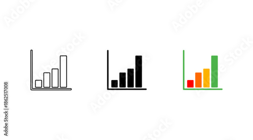 Three different types of bar graphs
